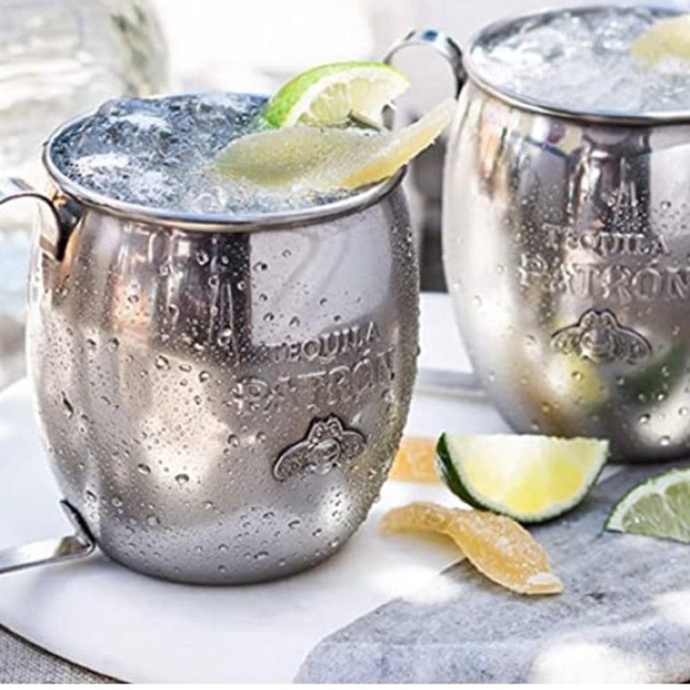 Patron Tequila Silver Moscow Mule Mugs